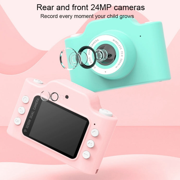 C2-JXJR Children 24MP WiFi Fun Cartoon HD Digital Camera Educational Toys, Style:Camera + 32GB TF(Pink) - Consumer Electronics by buy2fix | Online Shopping UK | buy2fix