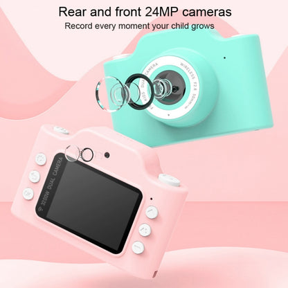 C2-JXJR Children 24MP WiFi Fun Cartoon HD Digital Camera Educational Toys, Style:Camera + 32GB TF(Pink) - Consumer Electronics by buy2fix | Online Shopping UK | buy2fix