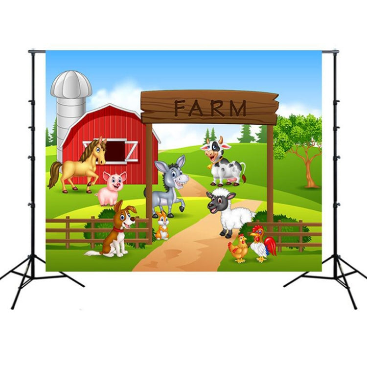 2.1m x 1.5m Animal Farm Children Birthday Theme Photography Background Cloth by buy2fix
