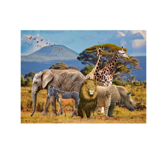 2.1m x 1.5m Grassland Lion Animal Photography Background Cloth(W105) by buy2fix