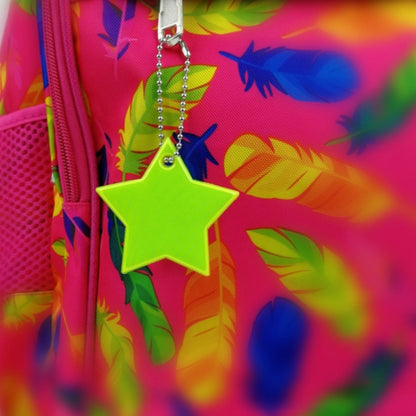 2 PCS Little Star Soft PVC Reflector Reflective Keychain Bag Pendant Accessories High Visibility Keyrings(green) by buy2fix