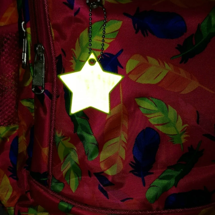 2 PCS Little Star Soft PVC Reflector Reflective Keychain Bag Pendant Accessories High Visibility Keyrings(green) by buy2fix