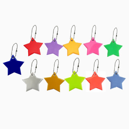 2 PCS Little Star Soft PVC Reflector Reflective Keychain Bag Pendant Accessories High Visibility Keyrings(yellow) by buy2fix