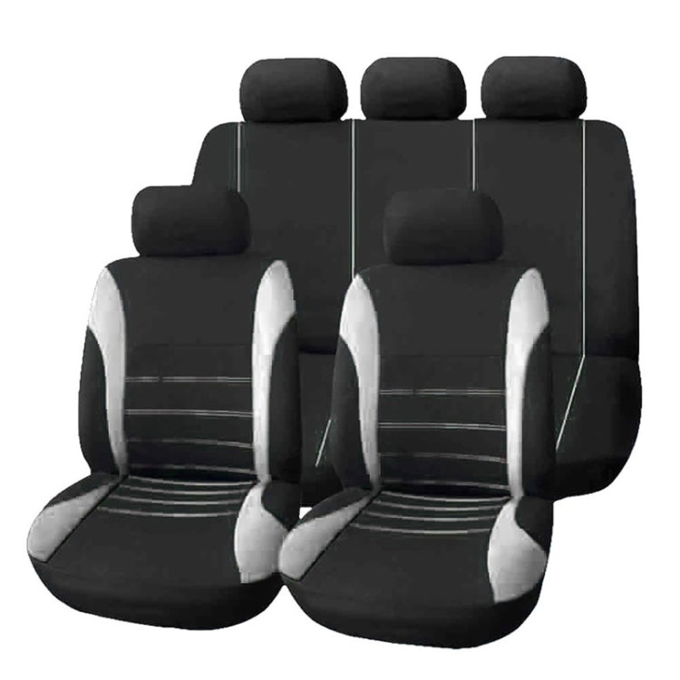 9 PCS Four Seasons Universal Seat Cover Cushion Car Fur Seat Covers Set Universal Cushion(Gray) by buy2fix