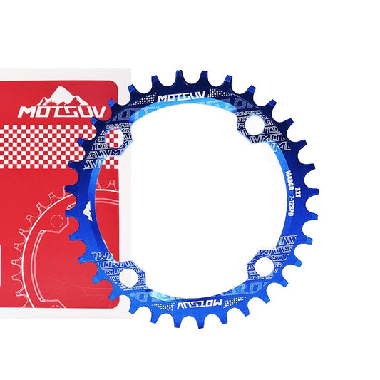 MOTSUV Narrow Wide Chainring MTB Bicycle 104BCD Tooth Plate Parts(Blue) by buy2fix