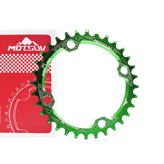 MOTSUV Narrow Wide Chainring MTB Bicycle 104BCD Tooth Plate Parts(Green) by buy2fix