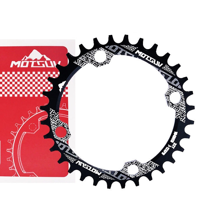 MOTSUV Narrow Wide Chainring MTB  Bicycle 104BCD Tooth Plate Parts(Black) - Outdoor & Sports by buy2fix | Online Shopping UK | buy2fix