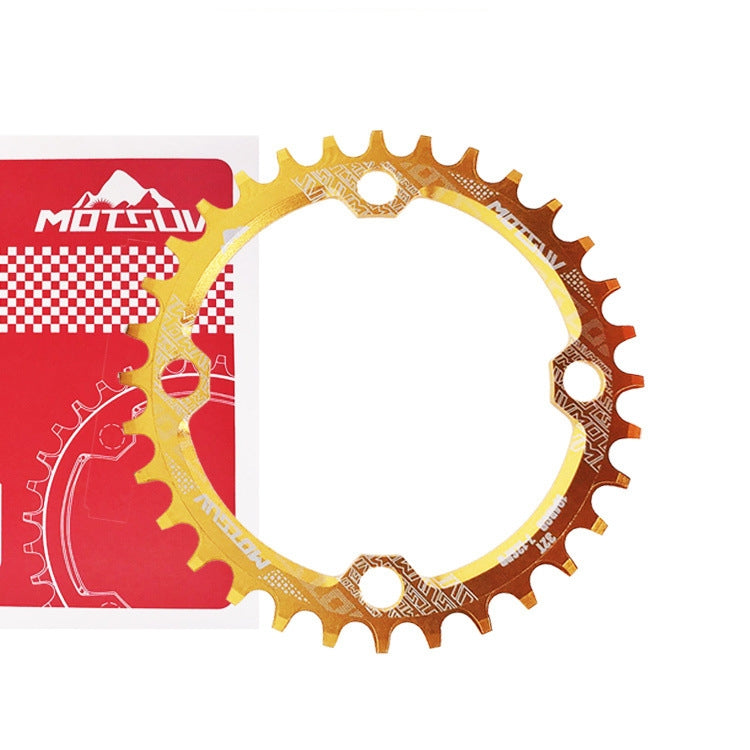 MOTSUV Narrow Wide Chainring MTB  Bicycle 104BCD Tooth Plate Parts(Yellow) - Outdoor & Sports by MOTSUV | Online Shopping UK | buy2fix