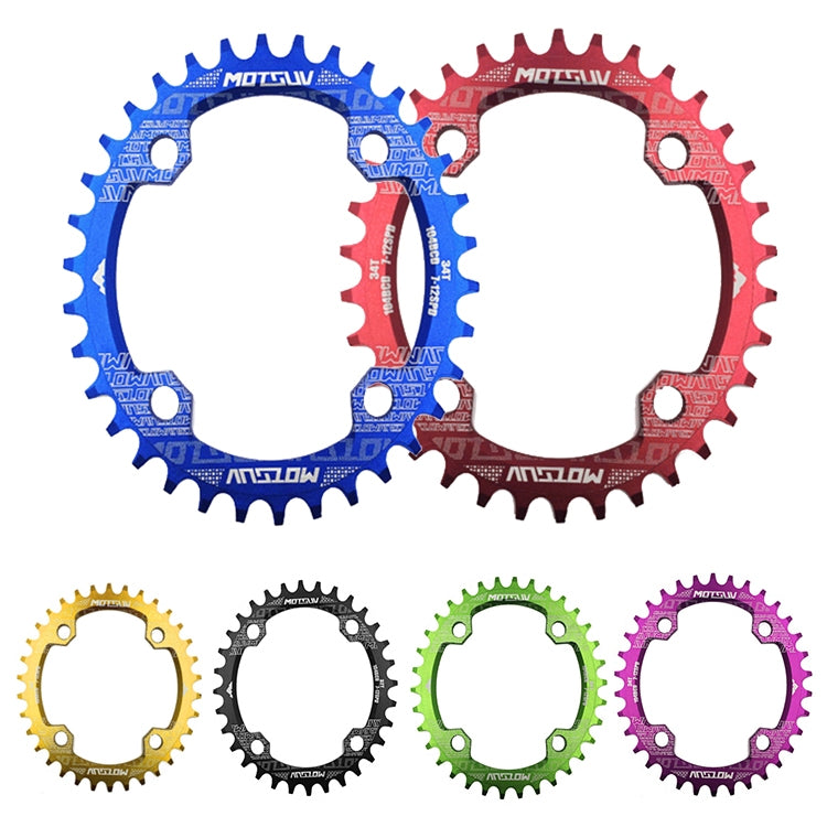 MOTSUV Narrow Wide Chainring MTB  Bicycle 104BCD Tooth Plate Parts(Green) - Outdoor & Sports by buy2fix | Online Shopping UK | buy2fix