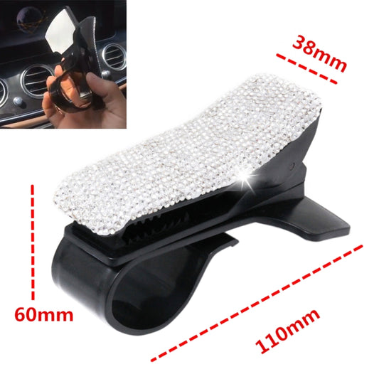 Diamond Car Phone Holder 360 Degree Rotating Creative Car Dashboard Mobile Holders(White) by buy2fix