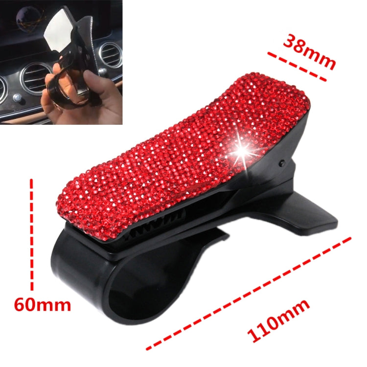 Diamond Car Phone Holder 360 Degree Rotating Creative Car Dashboard Mobile Holders(Red) - Car Holders by buy2fix | Online Shopping UK | buy2fix