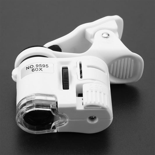 9595W1 60 Times Magnifying Glass Mobile Phone HD Microscope with Led Light by buy2fix