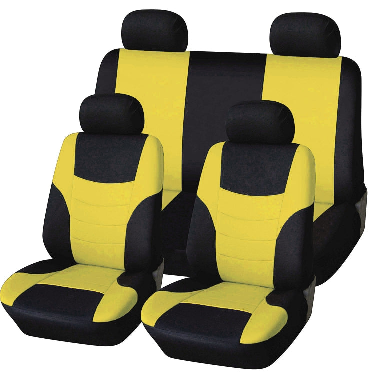 Universal Car Seat Cover Personality Stitching Automotive Chairs Protective Sleeve Cloth Automobile Seats Covers(Yellow) by buy2fix