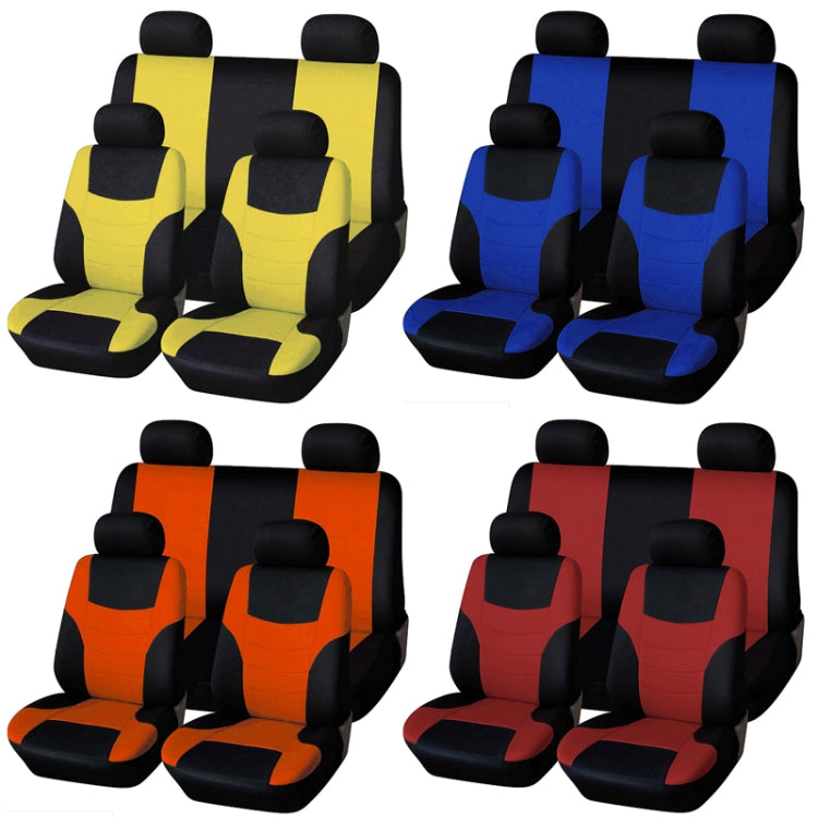 Universal Car Seat Cover Personality Stitching Automotive Chairs Protective Sleeve Cloth Automobile Seats Covers(Yellow) by buy2fix