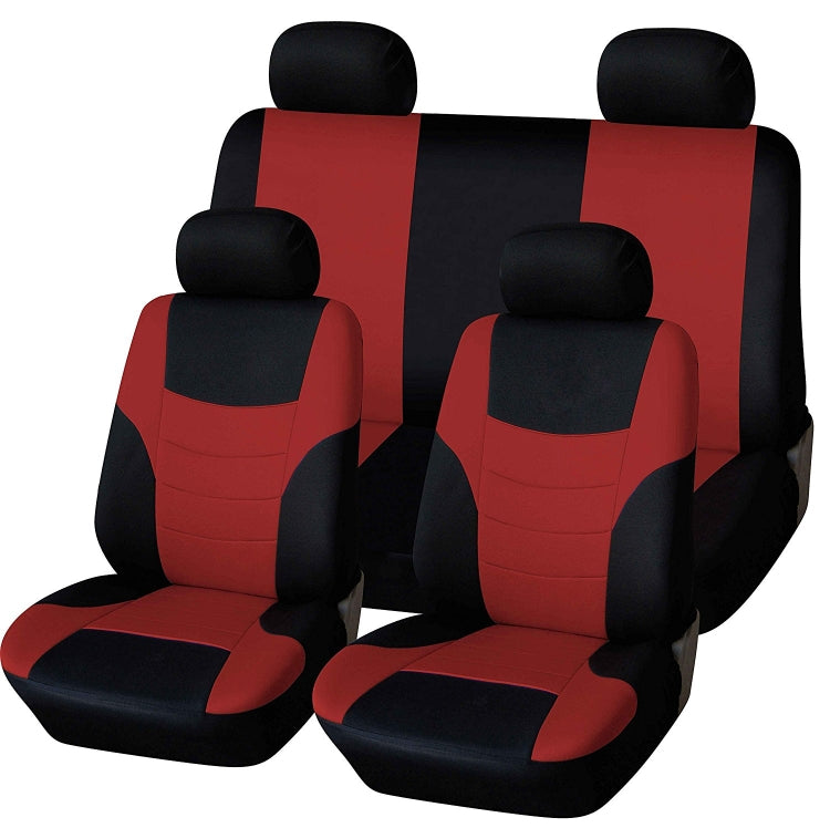 Universal Car Seat Cover Personality Stitching Automotive Chairs Protective Sleeve Cloth Automobile Seats Covers(red) by buy2fix