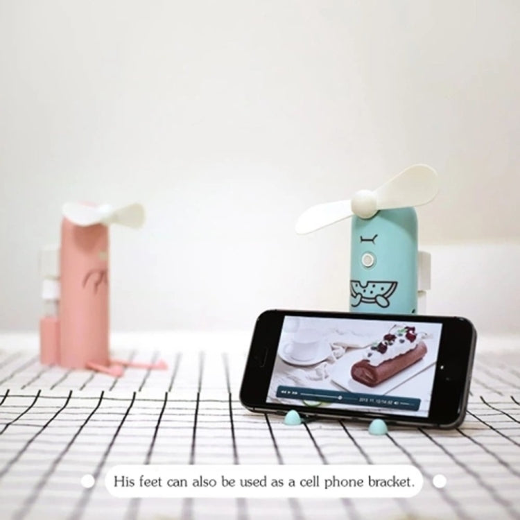 Creative Mobile Phone Bracket Cartoon Spray Mini Fan Portable Usb Fan(Green) - Consumer Electronics by buy2fix | Online Shopping UK | buy2fix