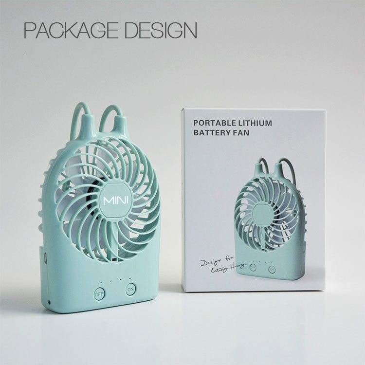 Rechargeable Cute Mini Fan Desktop(Green) - Consumer Electronics by buy2fix | Online Shopping UK | buy2fix