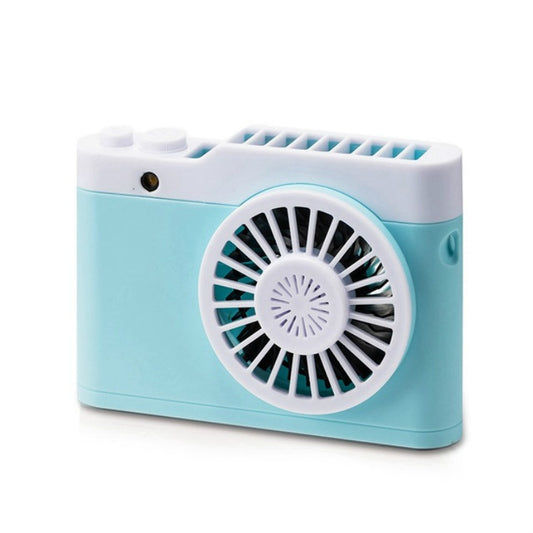 Portable Mini Usb Charging Camera Fan Hanging Neck Small Fan(Blue) by buy2fix