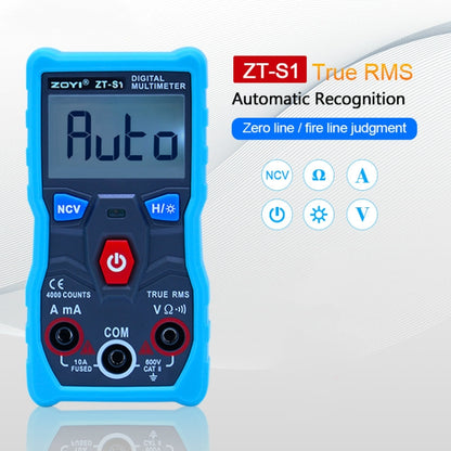 ZOYI ZT-S1 Intelligent Digital Multimeter Automatic Capacitance Ammeter(Blue Standard) - Consumer Electronics by buy2fix | Online Shopping UK | buy2fix