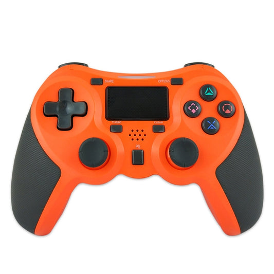 Rubberized Wireless Game Controller Bluetooth Handle for PS4 Host(Orange) by buy2fix