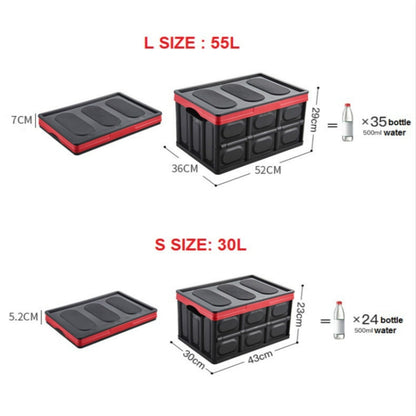 Car Trunk Storage Box Foldable Car Plastic Storage Box, Size:L(Blue) by buy2fix