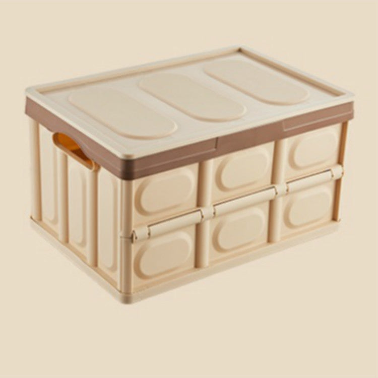 Car Trunk Storage Box Foldable Car Plastic Storage Box, Size:L(Light Brown) by buy2fix