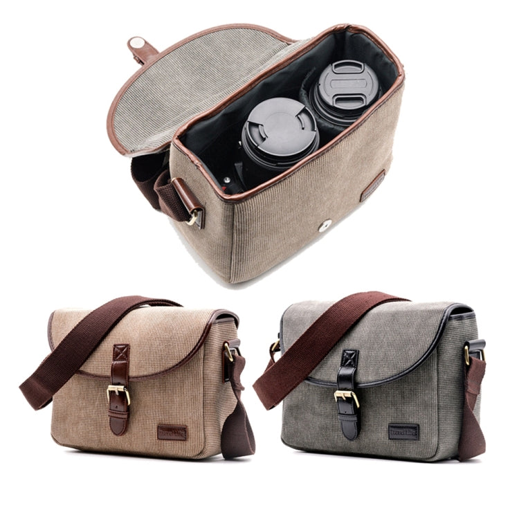 Retro Photo Camera Bag Case Cover For Canon EOS 200D 77D 7D 80D 800D 1300D 6D 70D 760D 750D 700D 600D 100D 1200D 1100D SX540(Dark Khaki) - Camera Accessories by buy2fix | Online Shopping UK | buy2fix