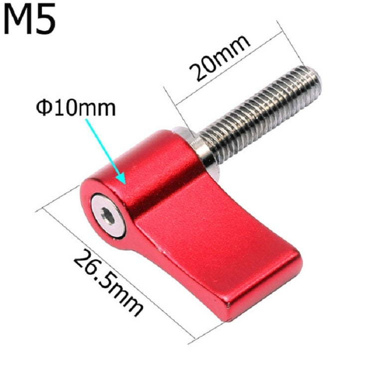 Aluminum Alloy Fixing Screw Action Camera Positioning Locking Hand Screw Accessories, Size:M5x20mm(Red) - Screws by buy2fix | Online Shopping UK | buy2fix
