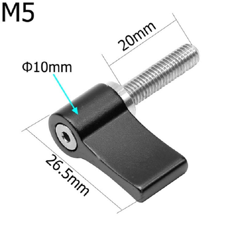Aluminum Alloy Fixing Screw Action Camera Positioning Locking Hand Screw Accessories, Size:M5x20mm(Black) - Screws by buy2fix | Online Shopping UK | buy2fix