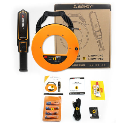 SNDWAY Pipe Scanner Thickness PVC Pipe Blockage Width Measuring Instrument, Specification:SW720 Standard (20 meters) - Consumer Electronics by SNDWAY | Online Shopping UK | buy2fix