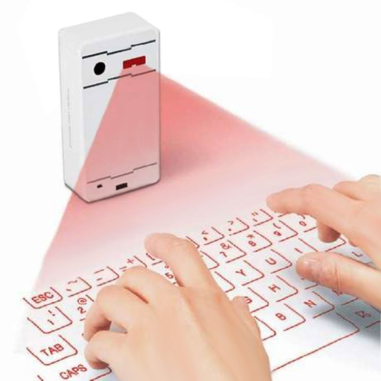 JHP-Best Portable Virtual Lasers Keyboard Mouse Wireless Bluetooth Lasers Projection Speaker(White) - Laser Keyboard by buy2fix | Online Shopping UK | buy2fix