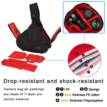 CADeN K1 DSLR Camera Shoulder Waterproof Bag with Rain Cover(Black) - Camera Accessories by CADeN | Online Shopping UK | buy2fix