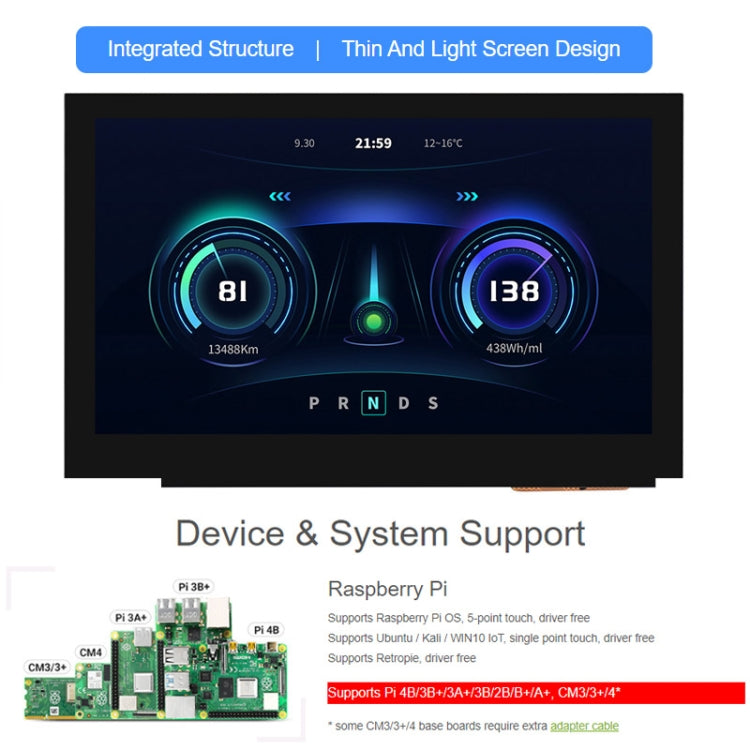 Waveshare 5 Inch DSI Display, 800 × 480 Pixel, IPS Display Panel, Style:No Touch - Consumer Electronics by Waveshare | Online Shopping UK | buy2fix