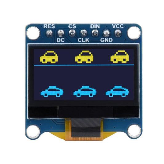 Waveshare 0.96 inch OLED Display Module, 128×64 Resolution, SPI / I2C Communication(C Yellow Blue) - Consumer Electronics by Waveshare | Online Shopping UK | buy2fix