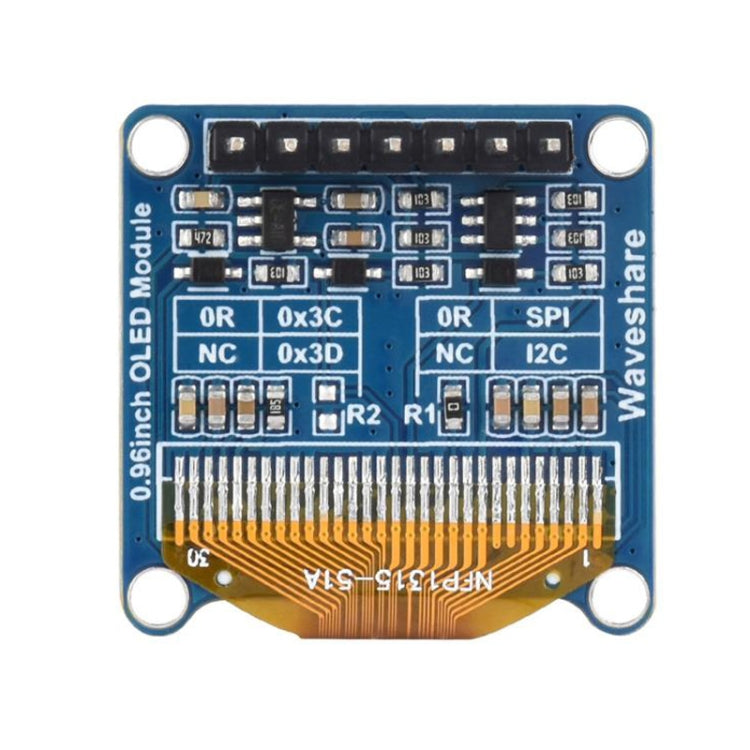 Waveshare 0.96 inch OLED Display Module, 128×64 Resolution, SPI / I2C Communication(D White) - Consumer Electronics by Waveshare | Online Shopping UK | buy2fix