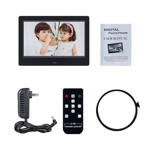 DPF-706-2.4G 7 inch Digital Photo Frame LED Wall Mounted Advertising Machine, Plug:UK Plug(Black) by buy2fix