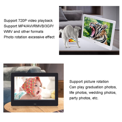 DPF-706-2.4G 7 inch Digital Photo Frame LED Wall Mounted Advertising Machine, Plug:UK Plug(White) - Consumer Electronics by buy2fix | Online Shopping UK | buy2fix