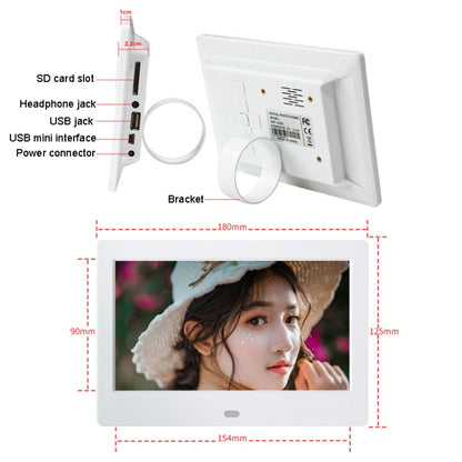 DPF-706 7 inch Digital Photo Frame LED Wall Mounted Advertising Machine, Plug:US Plug(Black) - Consumer Electronics by buy2fix | Online Shopping UK | buy2fix