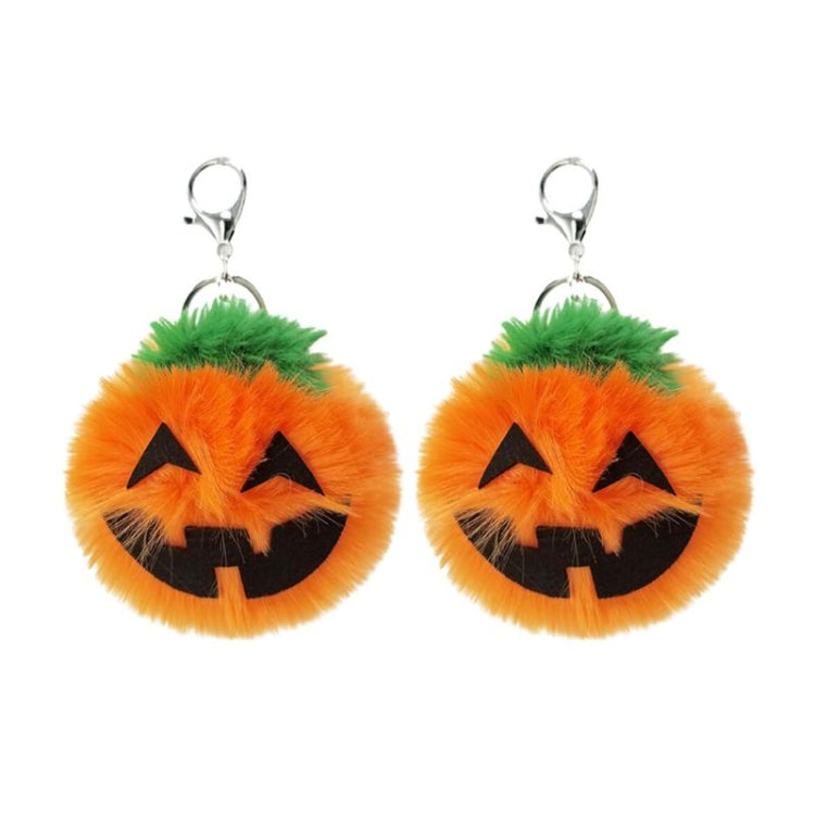 3 PCS Pumpkin Plush Keychains Fashion Car Halloween Key Chain Party Gift(Orange) by buy2fix