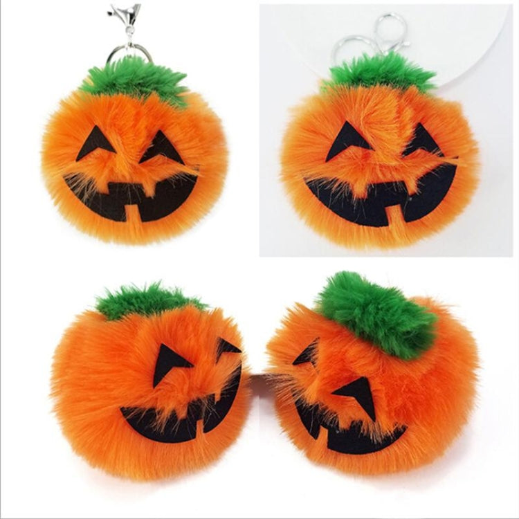 3 PCS Pumpkin Plush Keychains Fashion Car Halloween Key Chain Party Gift(Orange) by buy2fix