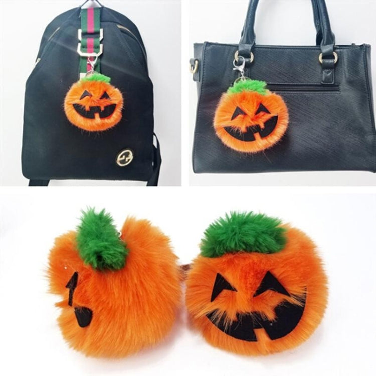 3 PCS Pumpkin Plush Keychains Fashion Car Halloween Key Chain Party Gift(Orange) by buy2fix