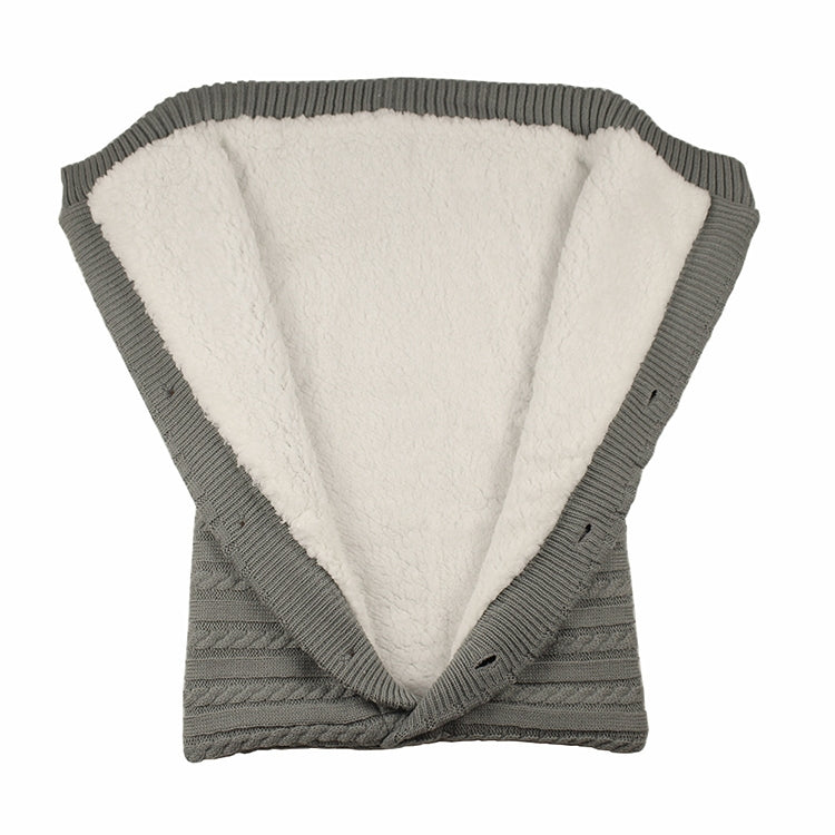 Warm Soft Cotton Knitting Envelope Newborn Baby Sleeping Bag(Light Grey) by buy2fix
