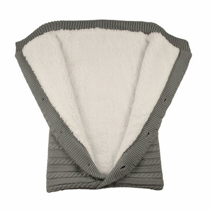 Warm Soft Cotton Knitting Envelope Newborn Baby Sleeping Bag(Light Grey) by buy2fix