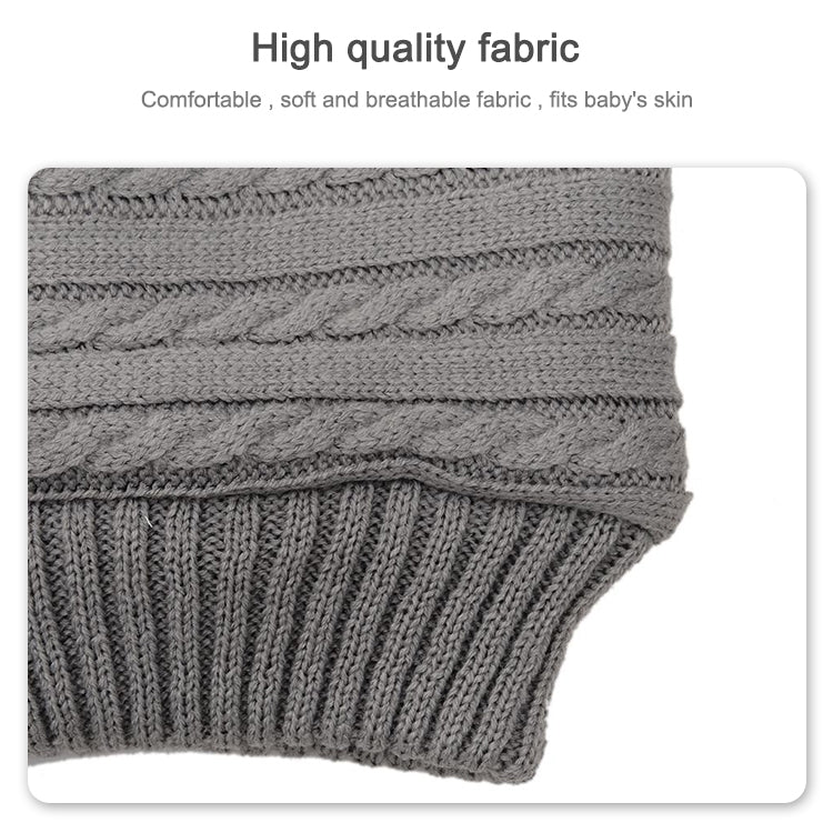 Warm Soft Cotton Knitting Envelope Newborn Baby Sleeping Bag(Light Grey) by buy2fix