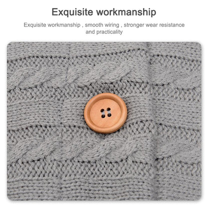 Warm Soft Cotton Knitting Envelope Newborn Baby Sleeping Bag(Light Grey) by buy2fix
