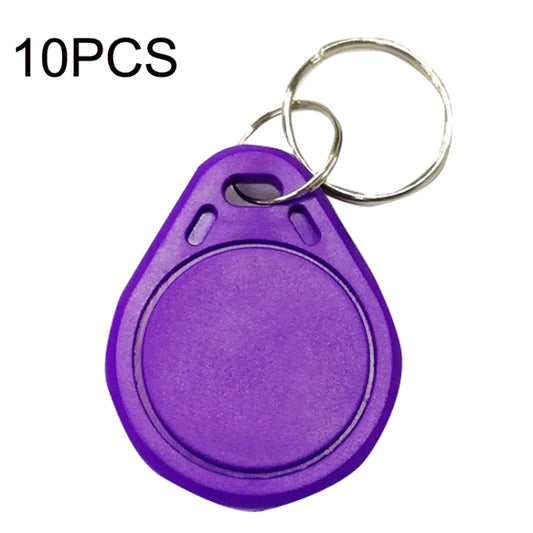 10PCS IC Access Control Card Entree Control M1 Compatibel Fudan Rfid 13.56Mhz Keyfob Sleutelhanger Tag Sleutelhanger(Purple) - Security by buy2fix | Online Shopping UK | buy2fix
