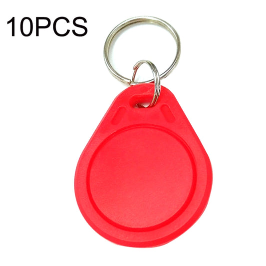 10PCS IC Access Control Card Entree Control M1 Compatibel Fudan Rfid 13.56Mhz Keyfob Sleutelhanger Tag Sleutelhanger(Red) - Security by buy2fix | Online Shopping UK | buy2fix