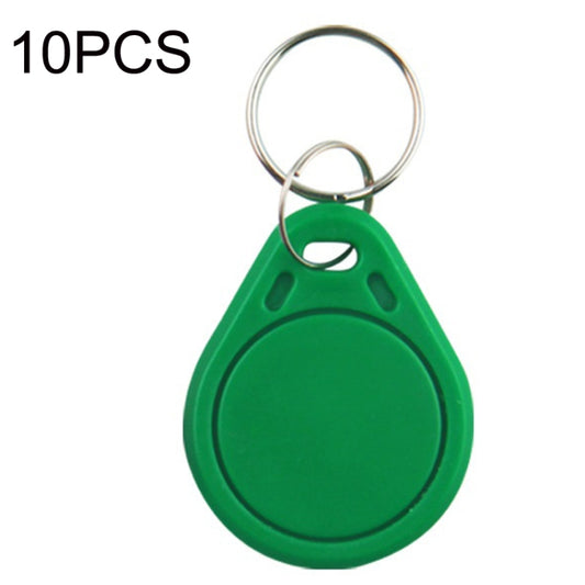 10PCS IC Access Control Card Entree Control M1 Compatibel Fudan Rfid 13.56Mhz Keyfob Sleutelhanger Tag Sleutelhanger(Green) - Security by buy2fix | Online Shopping UK | buy2fix