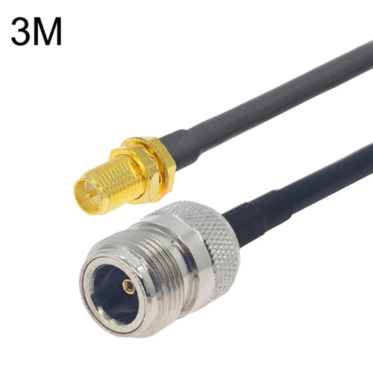 RP-SMA Female to N Female RG58 Coaxial Adapter Cable, Cable Length:3m - Connectors by buy2fix | Online Shopping UK | buy2fix