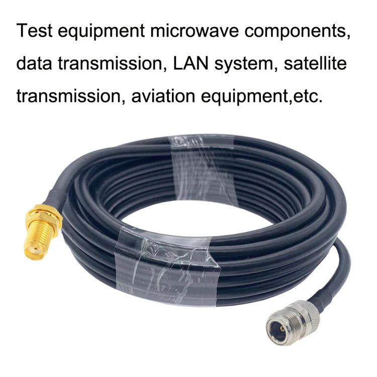 SMA Female to N Female RG58 Coaxial Adapter Cable, Cable Length:10m - Connectors by buy2fix | Online Shopping UK | buy2fix